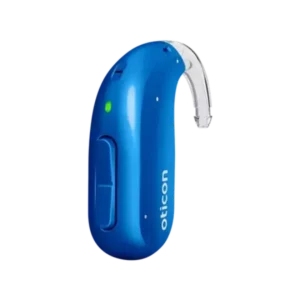 Oticon Play SI blue behind-the-ear hearing aid